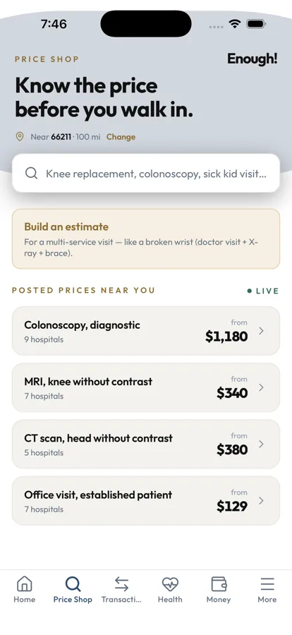 Price Shop: posted prices near you